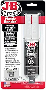 JB Weld 50139, PlasticBonder (Black), 25ml Resealable Syringe_main