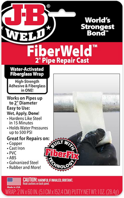 JB Weld 38260, FiberWeld Pipe Repair Cast Kit 2"x60"_main