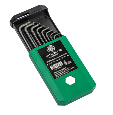 KUKKO 211-505, TX-Allen key set, key width 9, 10, 15, 20, 25, 27, 30, 40_main