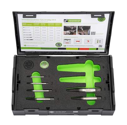 KUKKO 49-B, Screw extractor set, fine grooved, Ø 3-24 mm_main
