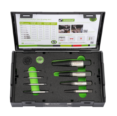 KUKKO 49-C, Screw extractor set, fine grooved, Ø 3-45 mm_main