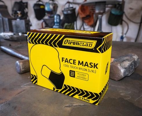Ironclad ICFMN-04-L, Nylon Cooling Face Mask 10 Pack), Black, Sz L, 1 pair_main