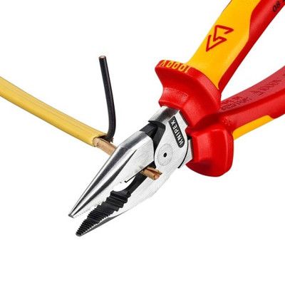 Knipex 08 28 185 US,  7 1/4" Needle-Nose Combination Pliers-1000V Insulated_4 Knipex 08 28 185 US,  7 1/4" Needle-Nose Combination Pliers-1000V Insulated_4