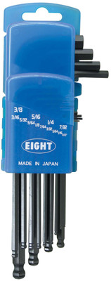 Eight Tool 016-13ZD,  Ball End Hex Key 13Pcs.  0.05"-3/8" Set_main