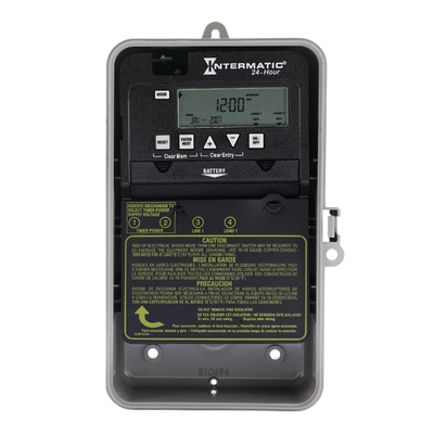 Intermatic EP100C, 24-Hour 1 Circuit Electronic Control, 120-277 VAC, 60 Hz, SPST, Indoor/Outdoor Plastic Enclosure_main