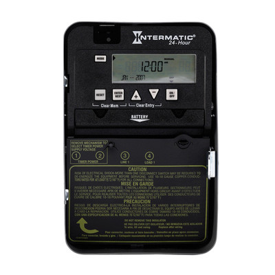 Intermatic ET1105C, 24-Hour 1 Circuit Electronic Control, 120-277 VAC, SPST, Indoor Metal Enclosure_main