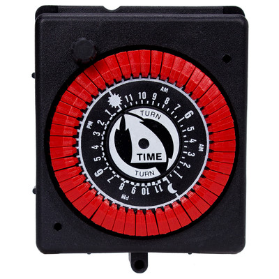 Intermatic PB914N66, 24-Hour 208-277V Mechanical Panel Mount Timer with Manual Override, 48 Trippers_main