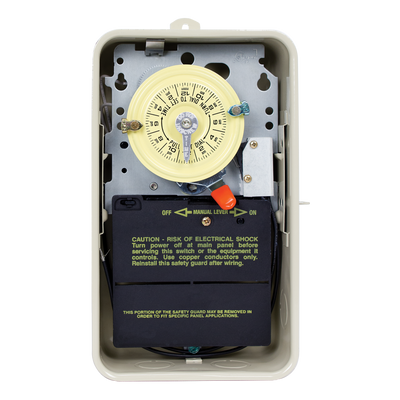 Intermatic T104R201, 24-Hour 208-277V Mechanical Time Switch, DPST, Pool Heater Protection, Type 3R Metal Enclosure_main
