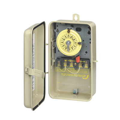 Intermatic T104R3, 24-Hour 208-277V Mechanical Time Switch, DPST, Type 3R Metal Enclosure_main