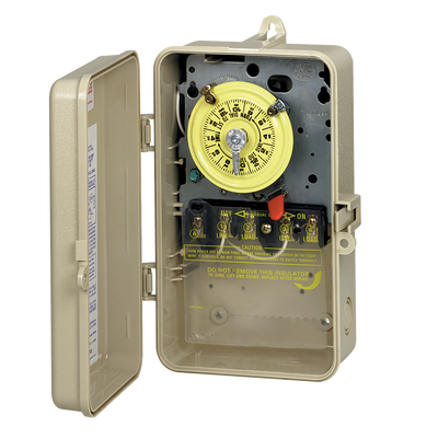 Intermatic T104P3, 24-Hour 208-277V Mechanical Time Switch, DPST, Type 3R Plastic Enclosure_main