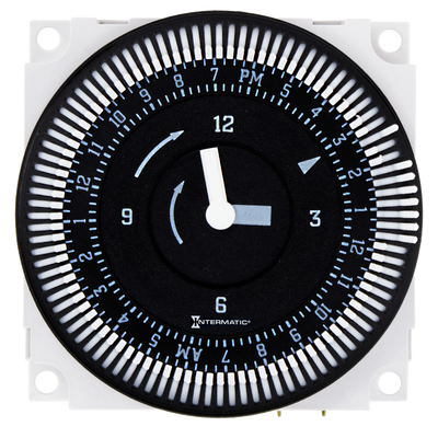 Intermatic FM1STUZ-240U, 24-Hour 208/240V Electromechanical Panel Mount Timer Module, 15 Minute Intervals, 21A, SPDT_main