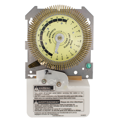 Intermatic T1905HDM, 24-Hour Heavy-Duty Metal Dial Mechanical Time Switch, Mechanism Only, 125 VAC, 60Hz, SPDT, 15 Minute Interval_main