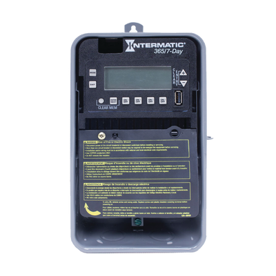 Intermatic ET2745CR, 7-Day/365 Day 4-Circuit Electronic Control, 120-277 VAC, 4-SPST/2-DPST, Outdoor Metal Enclosure_main