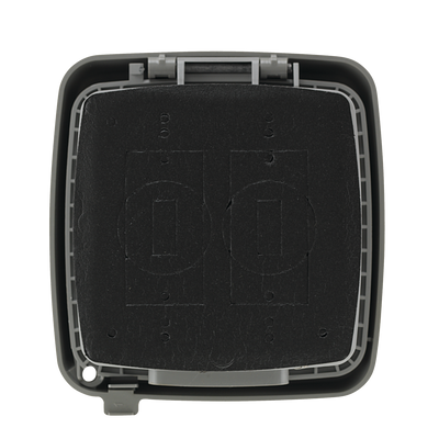Intermatic WP5225G, Extra-Duty Plastic In-Use Weatherproof Cover, Double-Gang, Vrt, 2.75" Gray_main