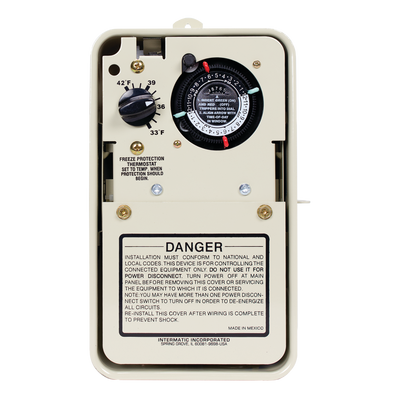 Intermatic PF1103T, Freeze Protection Timer with Thermostat for 120/240V Applications, Type 3R Metal Enclosure_main