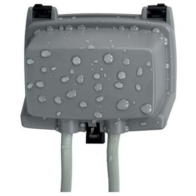 Intermatic WP1000HGC, Plastic In-Use Weatherproof Cover, Single-Gang, Hrz, 2.25" Gray_main