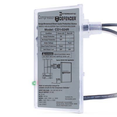 Intermatic CD1-024R, Surge Protective Device with Undervoltage Protection, 3-Mode, 120-240 VAC 1Ph, Type 2_main