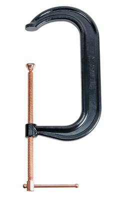 Palmgren 9629523, 12" Drop Forged Deep Throat C-Clamp W/ Copper Spindle (400 Series)_main