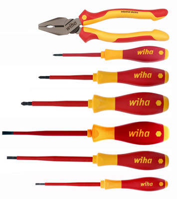 Wiha 32858 7 Piece Insulated Lineman's Pliers and Screwdriver Set_main