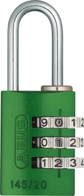 Abus 145/20 Green, Combination Padlock,1 1/8in,Rectangle,Grn14525_main