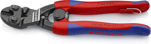 Knipex 71 22 200 T BKA CoBolt® High Leverage 20° Angled Compact Bolt Cutters-Tethered Attachment_main