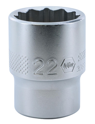 Wiha 33838 12 Point - 1/2" Drive Socket 22.0mm_main