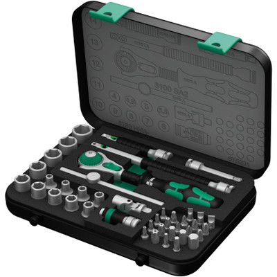 Wera 003533 8100 SA 2 Zyklop Speed Ratchet Set, 1/4" drive, metric
