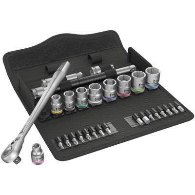 Wera 004048, 8100 SB 8 Zyklop Metal Ratchet Set with switch lever, 3/8" drive, metric, 29 pieces