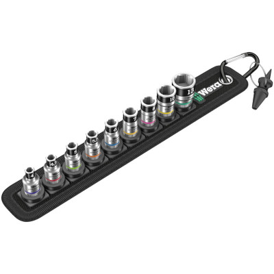 Wera 003880, Belt A 1 Zyklop socket set with holding function, 1/4" drive, 10 pieces