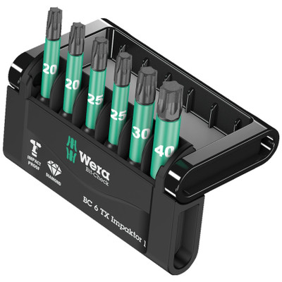 Wera 057693, Bit-Check 6 TX Impaktor 1, 6 pieces
