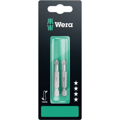 Wera 134380, 851/4 TZ SB bits, PH 1 x 50 mm, 2 pieces