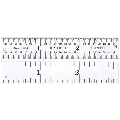C604r Starrett C604R-3, Steel Rule with Inch Graduation - WhaleSupply.com