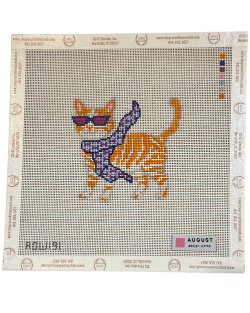 Bougie Orange Tabby Cat Canvas