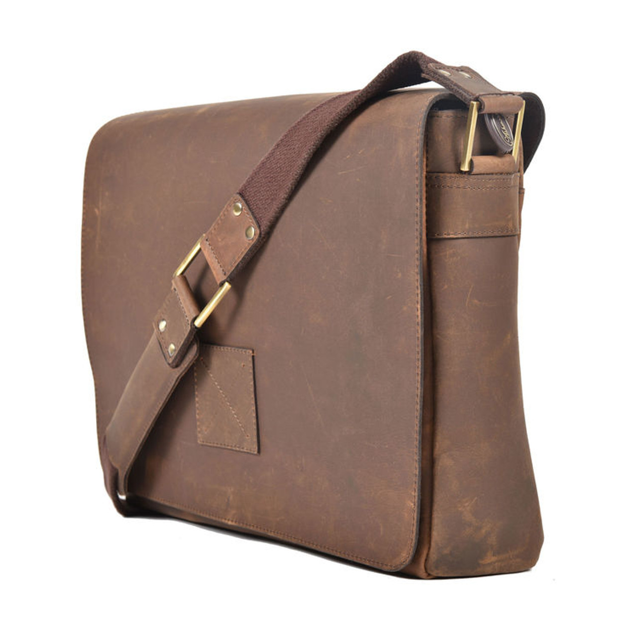 Ashwood Hammersmith Pedro Mud Leather Messenger Bag