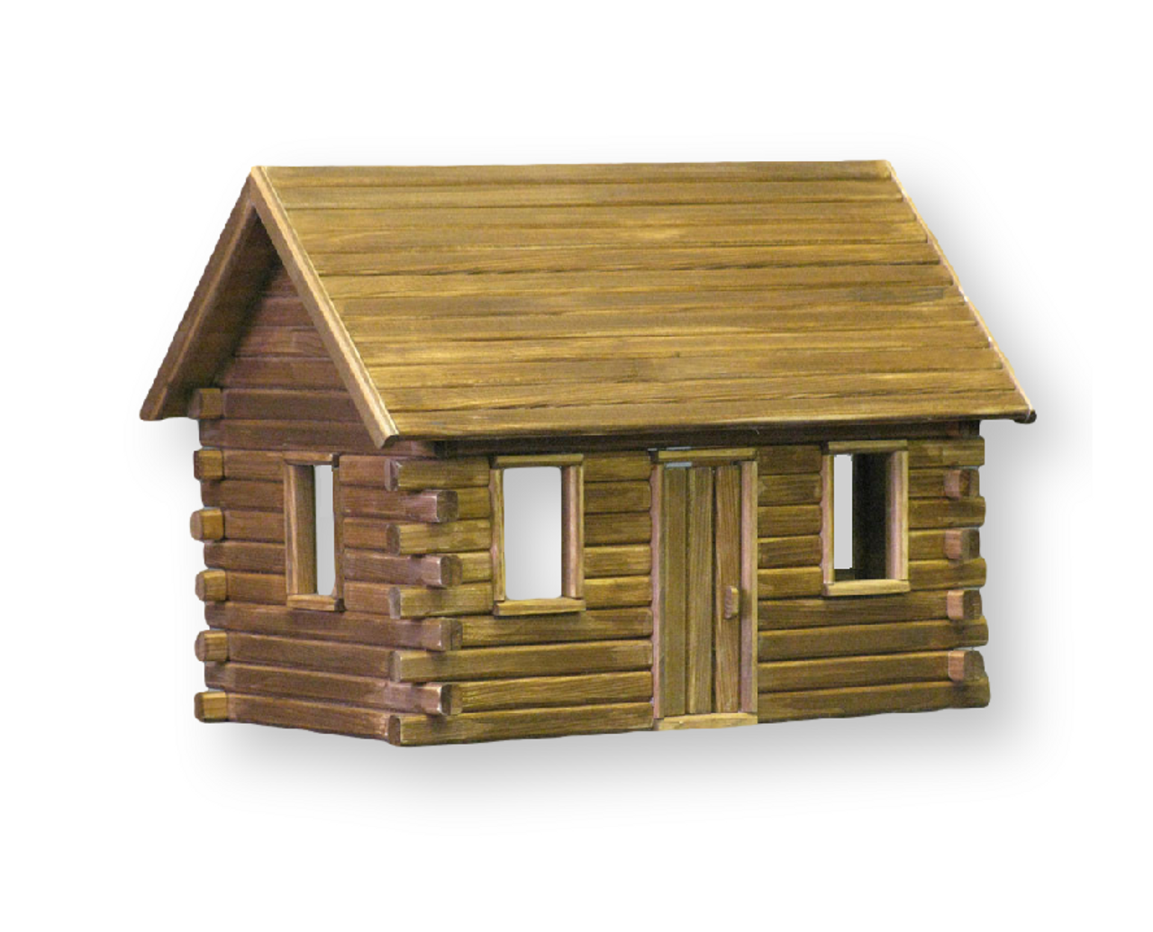 Crockett's Log Cabin Unfinished Dollhouse Kit - Endeavour Toys crockett-s-log-cabin-unfinished-dollhouse-kit-endeavour-toys