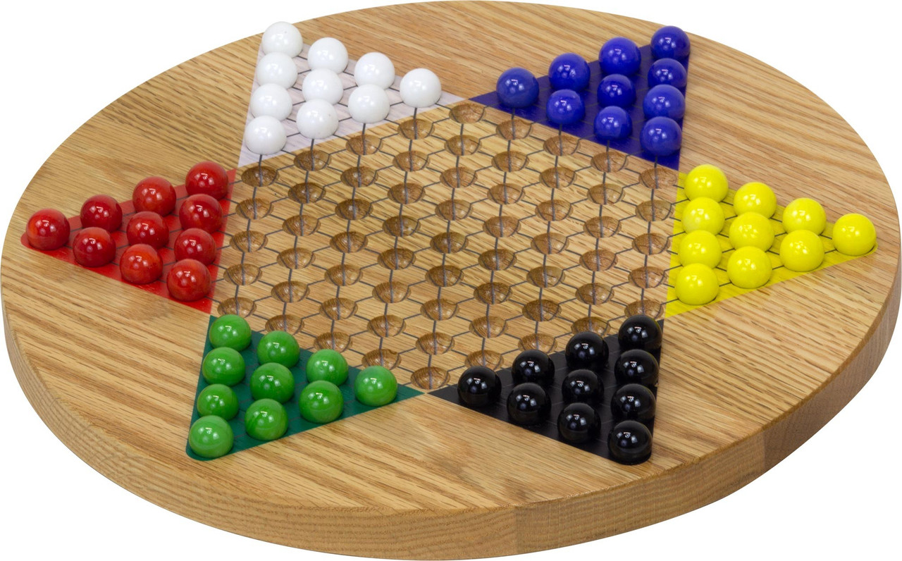 店舗用品 natch7250 Maple Landmark Chinese Checkers, Printed Oak - Endeavour Toys