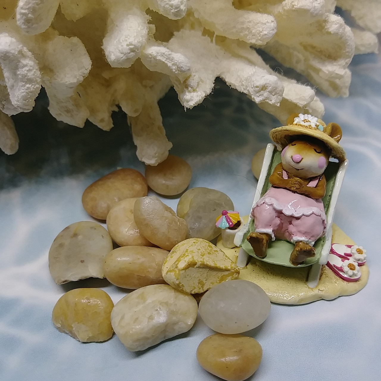 Wee Forest Folk Miniatures M-234 - Sun Snoozer (Green Chair