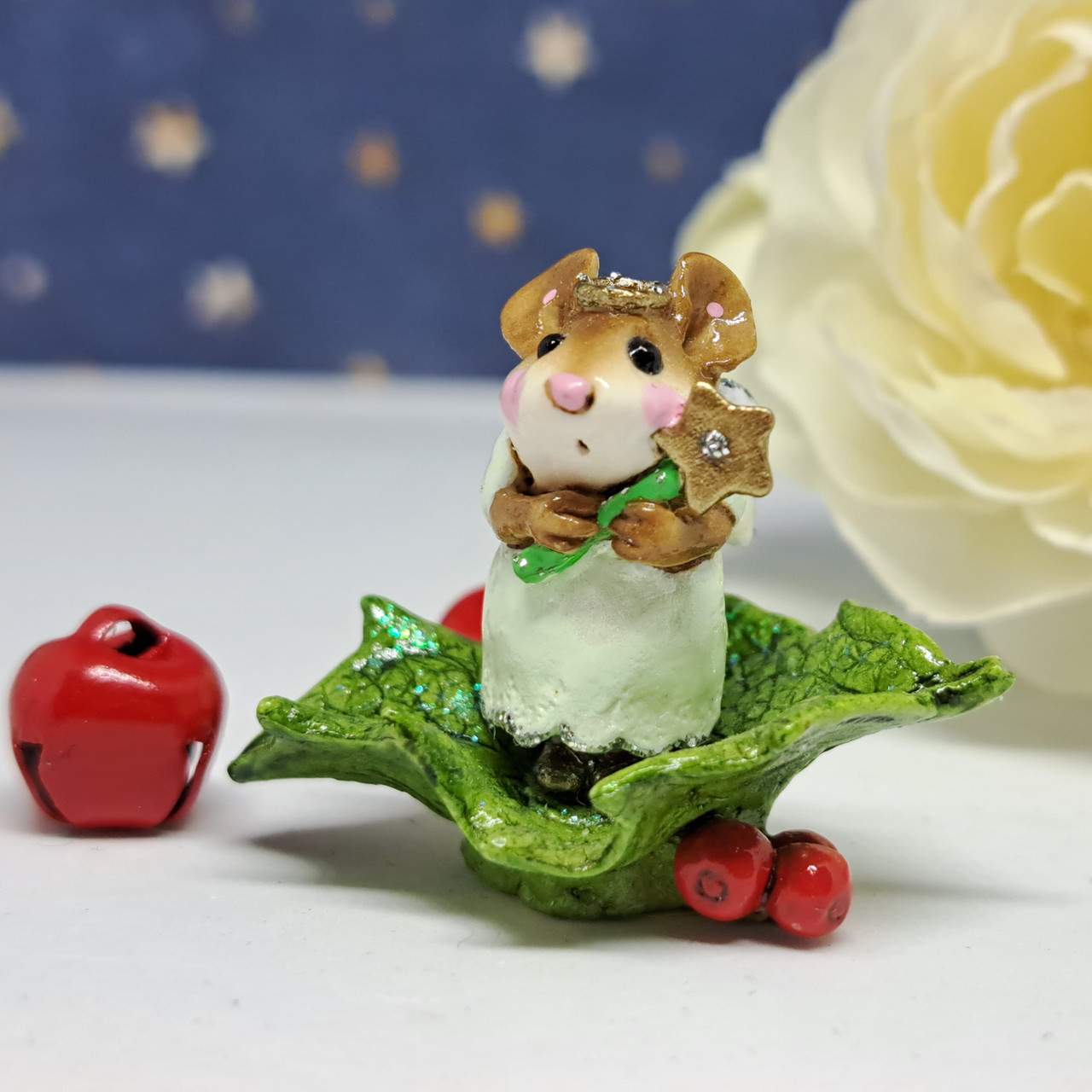 Wee Forest Folk Miniatures M-230 - Little Holly Angel (Green