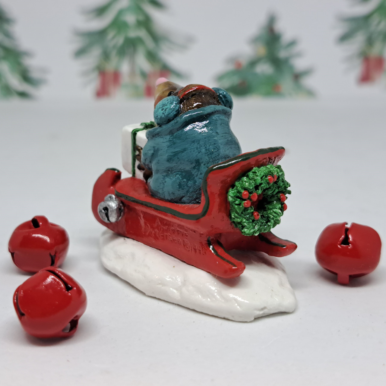 Wee Forest Folk Miniatures MO-03 - Mole's Red Sled