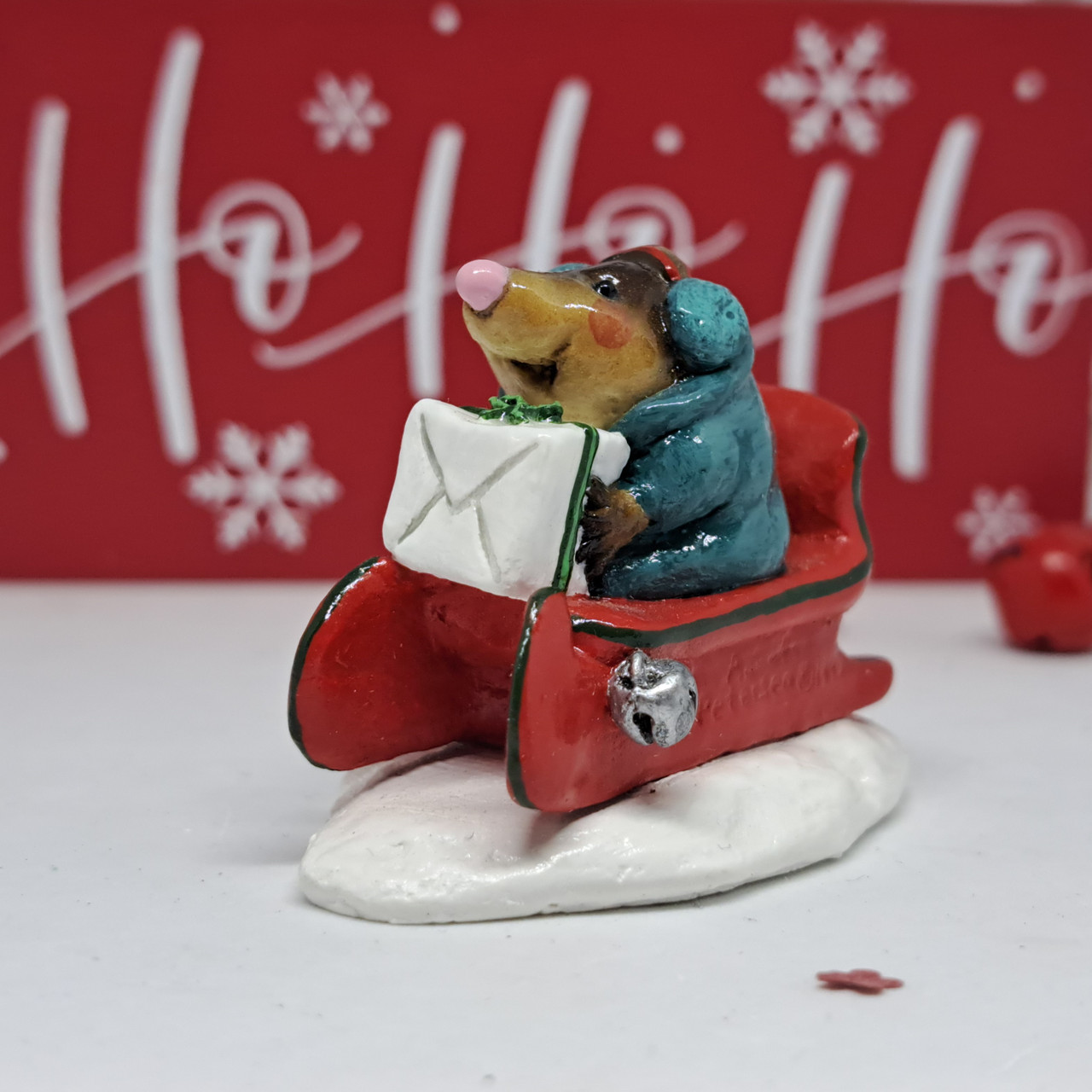 Wee Forest Folk Miniatures MO-03 - Mole's Red Sled - Endeavour Toys