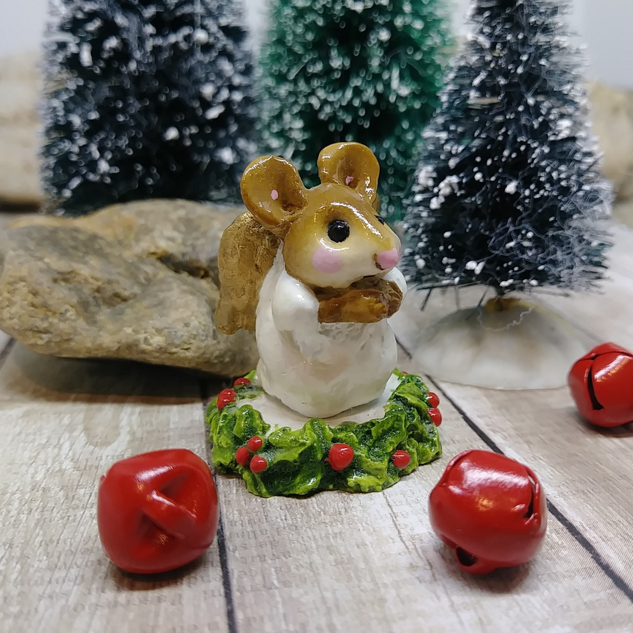 Wee Forest Folk Miniatures M-145b - Pageant Angel with Holly 