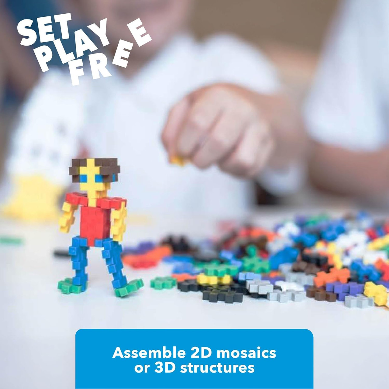Plus Plus Open Play Building Set, 600 Basic Color Pieces - Endeavour Toys