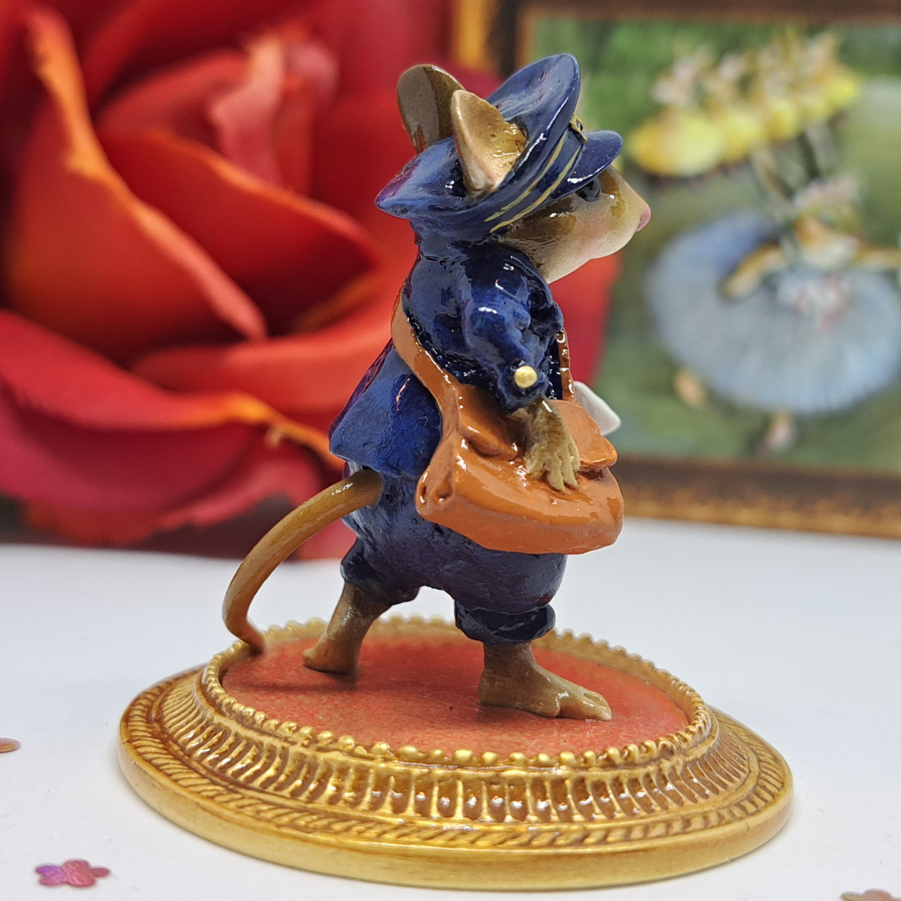 Wee Forest Folk Meadow Muses MU-4 - The Postman a la Van Gogh