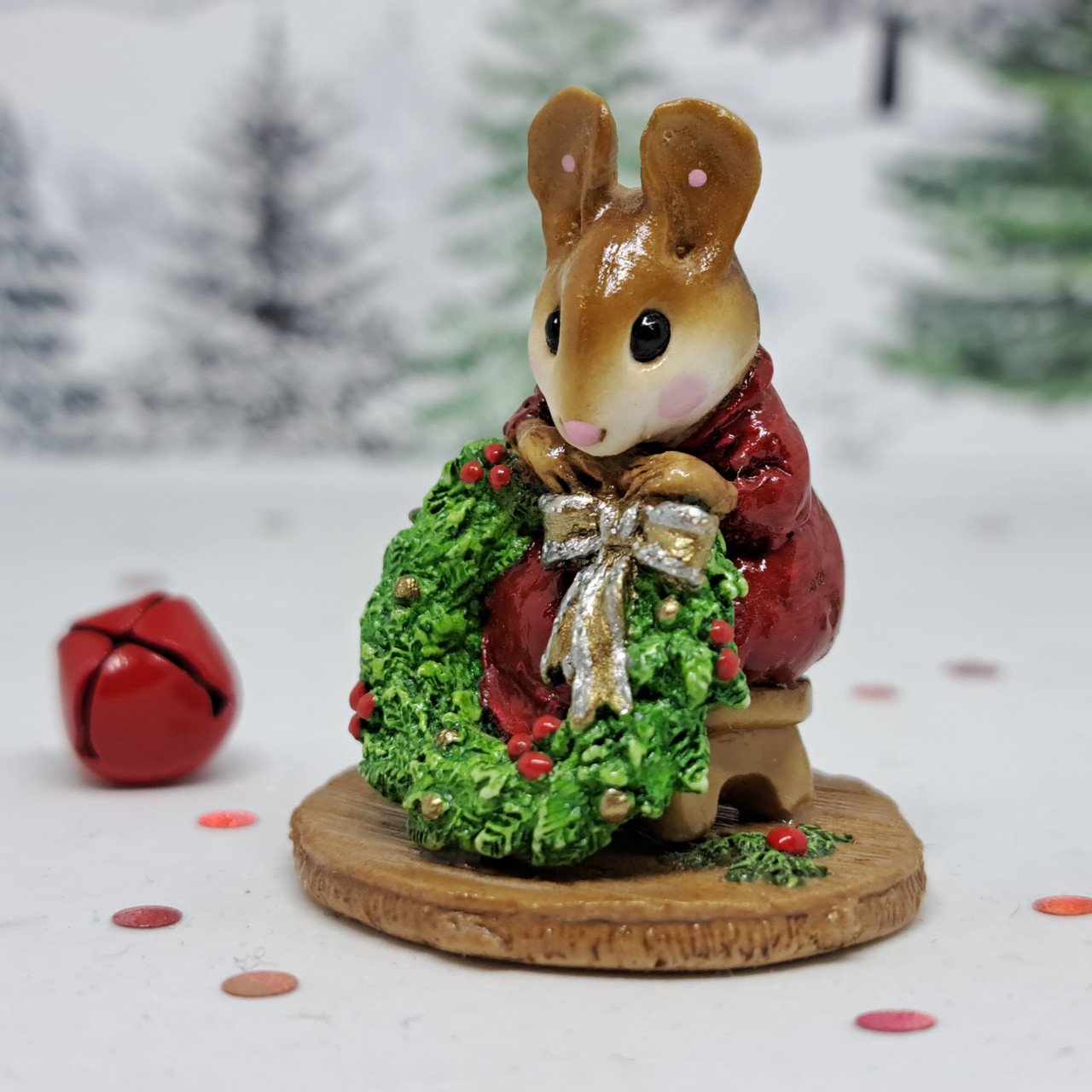 Wee Forest Folk Miniatures M-231 - Wreathmaker (Red) - Endeavour Toys