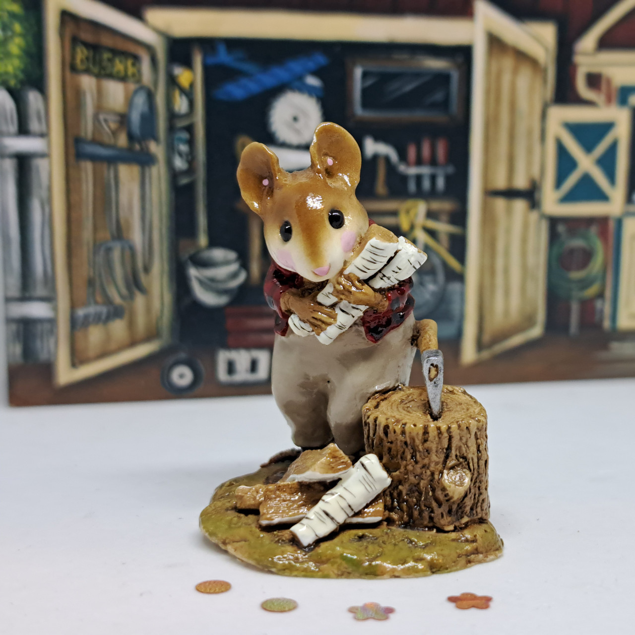 Wee Forest Folk Miniatures M-243 - Woody Woodmouse - Endeavour Toys