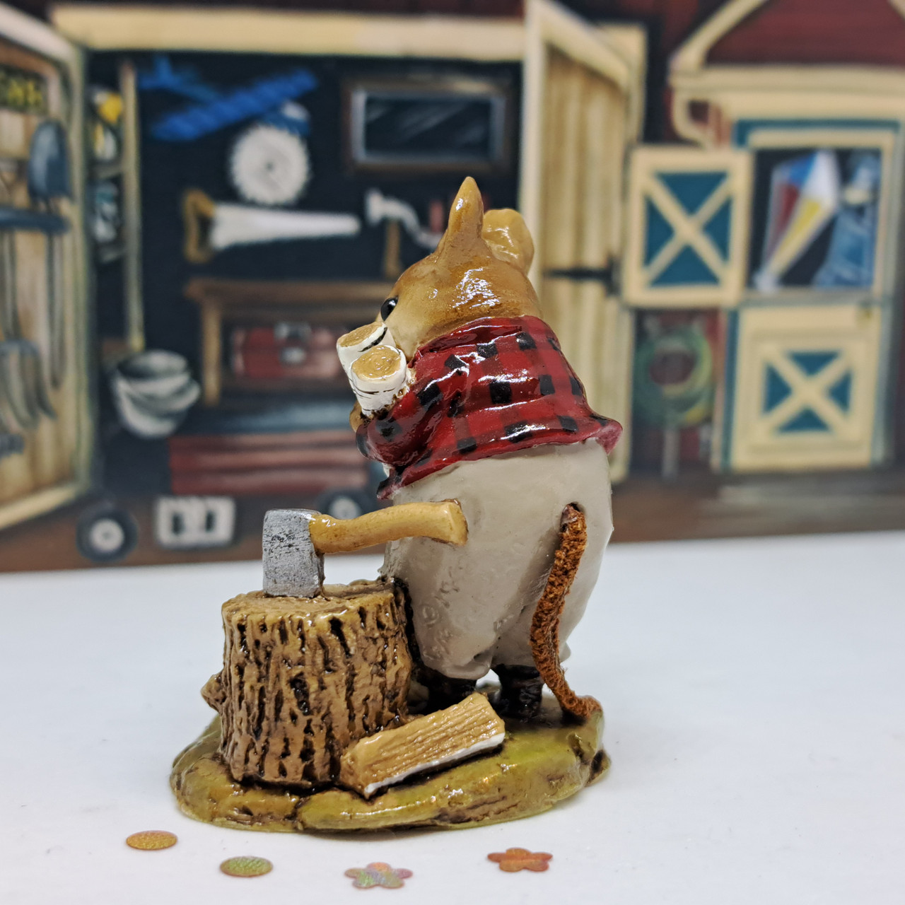 Wee Forest Folk Miniatures M-243 - Woody Woodmouse - Endeavour Toys