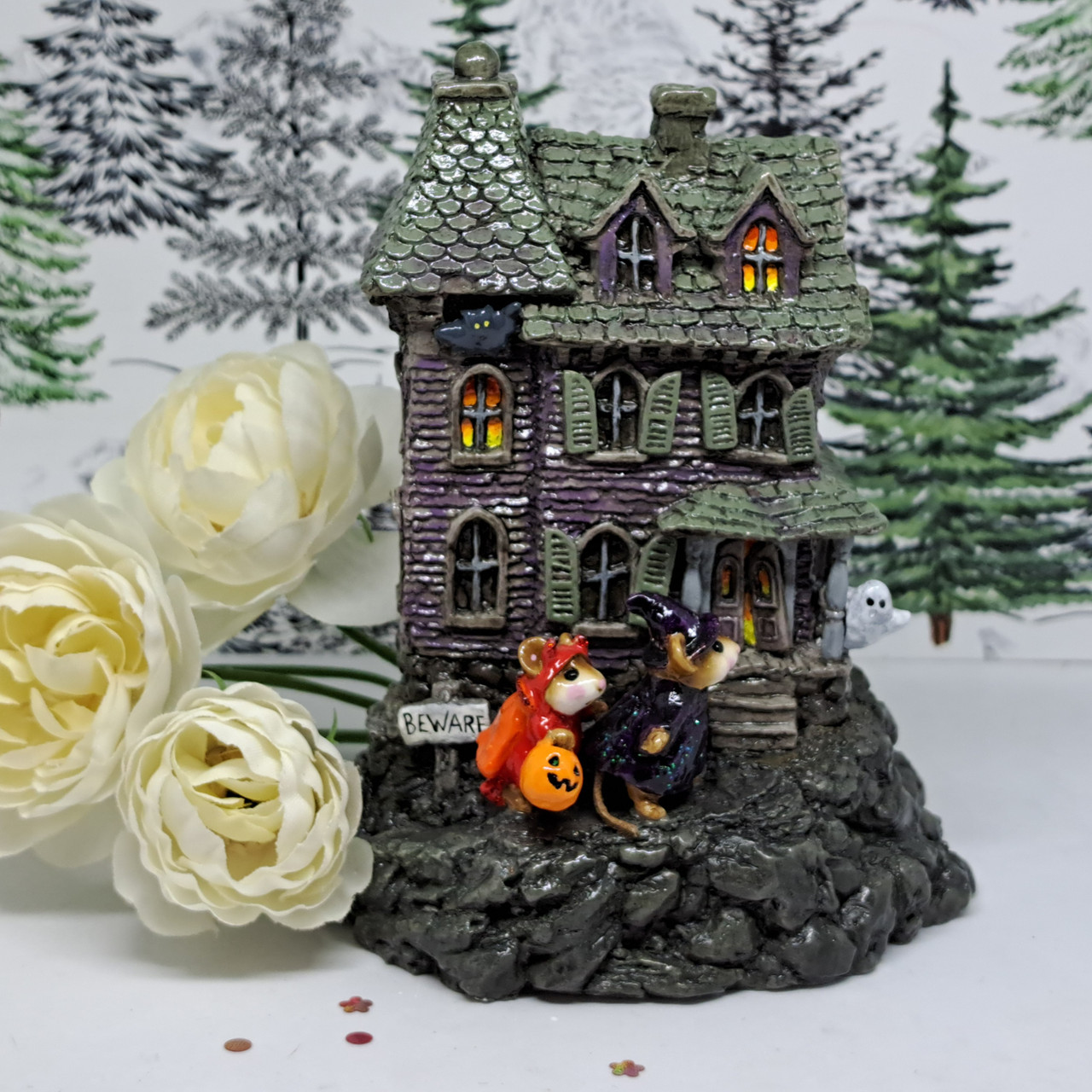 Wee Forest Folk Miniatures M-165 - Haunted Mouse House (Purple