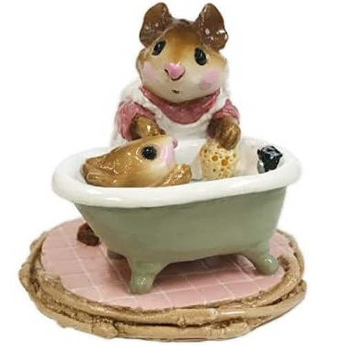 Wee Forest Folk Miniatures M-060 - Mom & Squeaky Clean (Rose / Sage) -  Endeavour Toys