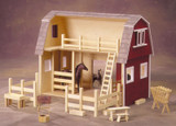 Ruff'n Rustic All American Barn Unfinished Dollhouse Kit by Real Good Toys (RR29)