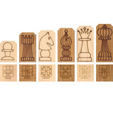 Maple Landmark Chess Men Detail